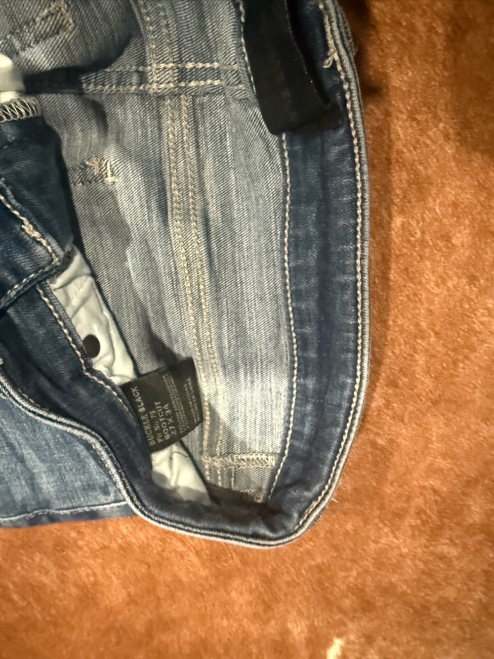 Buckle Blue Flared Denim Jeans - Picture 3 of 3
